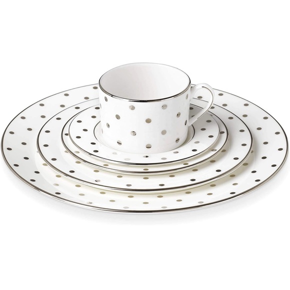 Kate Spade Larabee Road Platinum 5 pc Dinner set - Picture 2 of 7